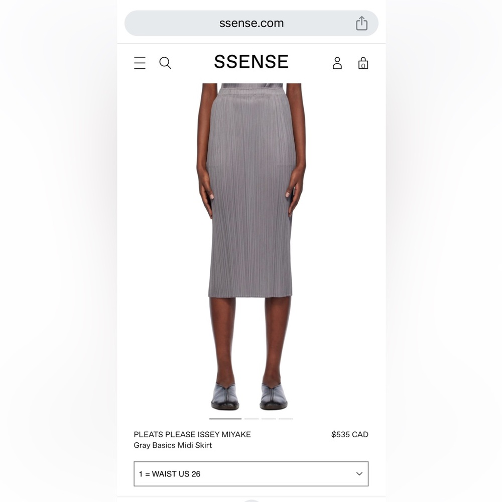 ISSEY MIKAYE Pleats Please Grey Skirt (in stock at Holt Renfrew & SSENSE) - Picture 3 of 12